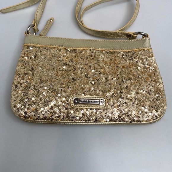 Nine West "Flash Lite" Gold Sequin Crossbody Purse 9" x 6" x 2" MSRP $40 - Picture 3 of 16